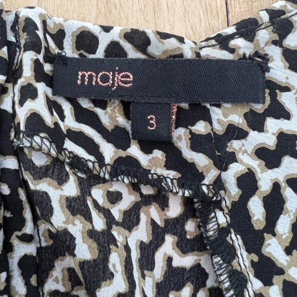 Maje 100% silk puff short sleeve top - Picture 6 of 10